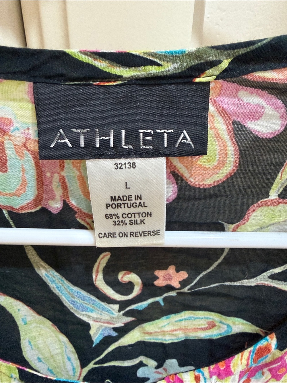 Athleta Black Floral Button-Front Sheer Tunic - Picture 2 of 3